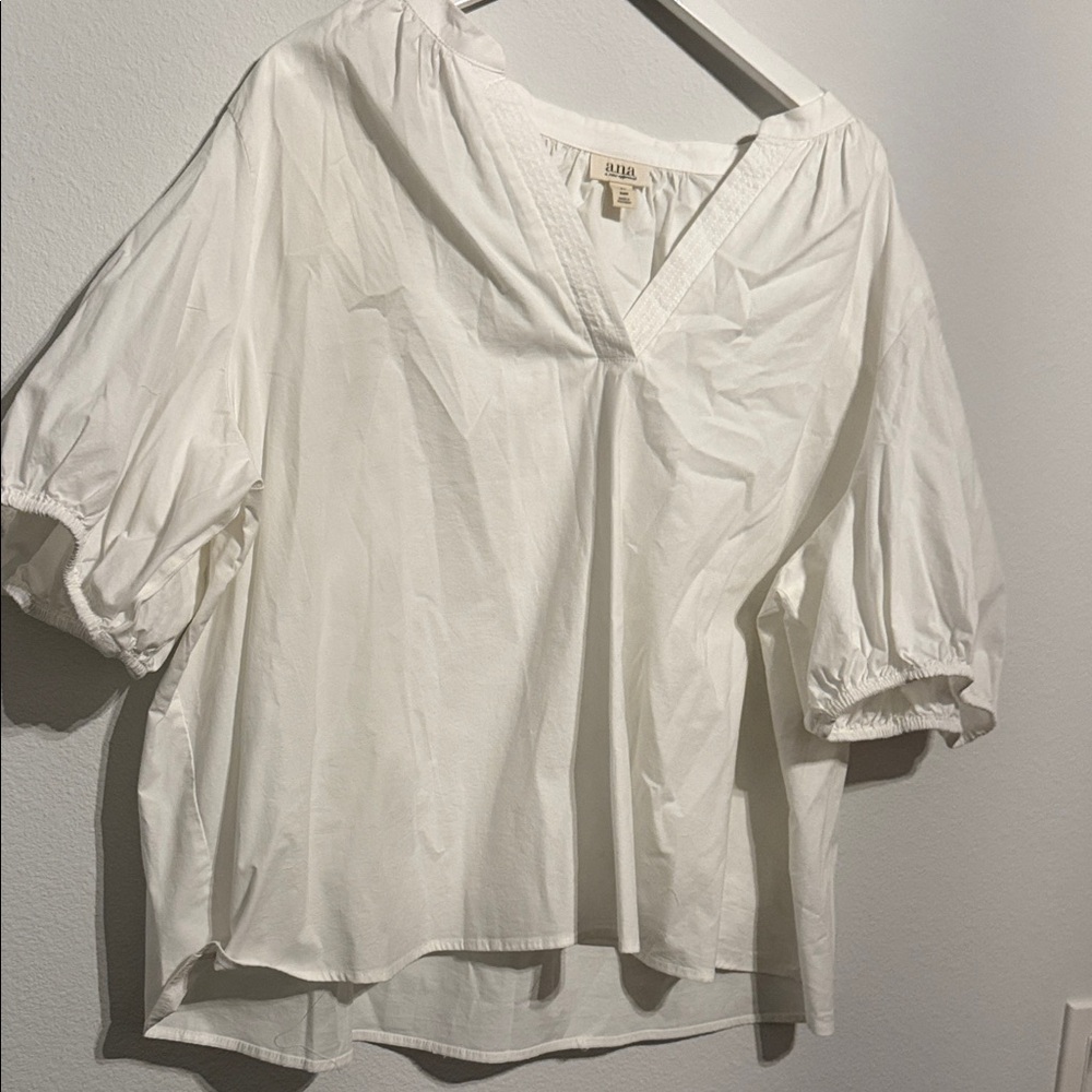 Ana white Puff Sleeve Blouse